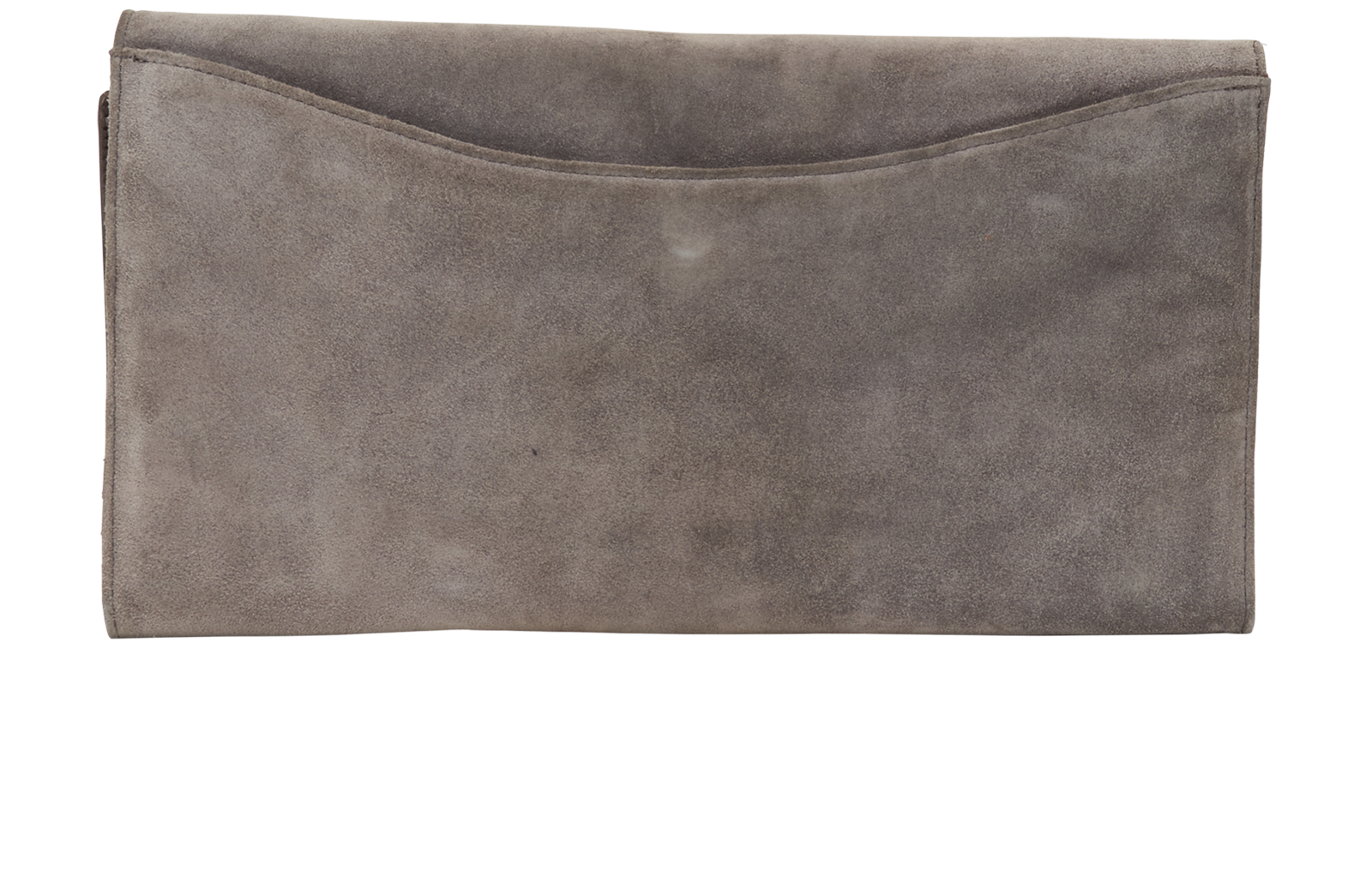 Envelope Clutch, &pound;90, Handbags, Grey, Suede, Back view
